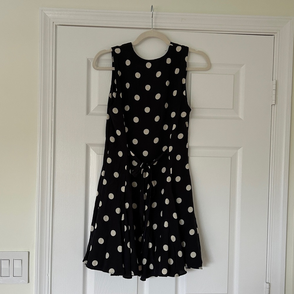 Doen Audrey Polka Dot Black Mini Dress XS - Picture 6 of 7